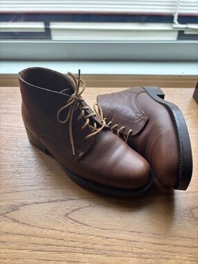 Eddie Bauer Brown Leather Lace-Up Boots